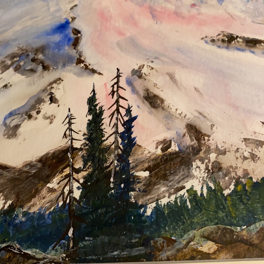 Original Watercolor 16x20 The Glacier - Picture 6 of 8